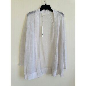 Caslon Women's Open Cotton Blend Cardigan In White Size XS $88